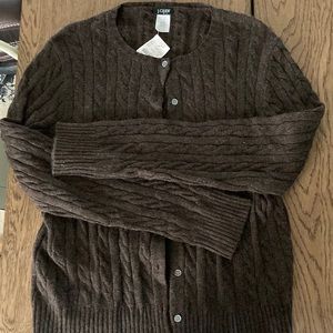 NWT J. Crew cable knit cardigan sweater.
